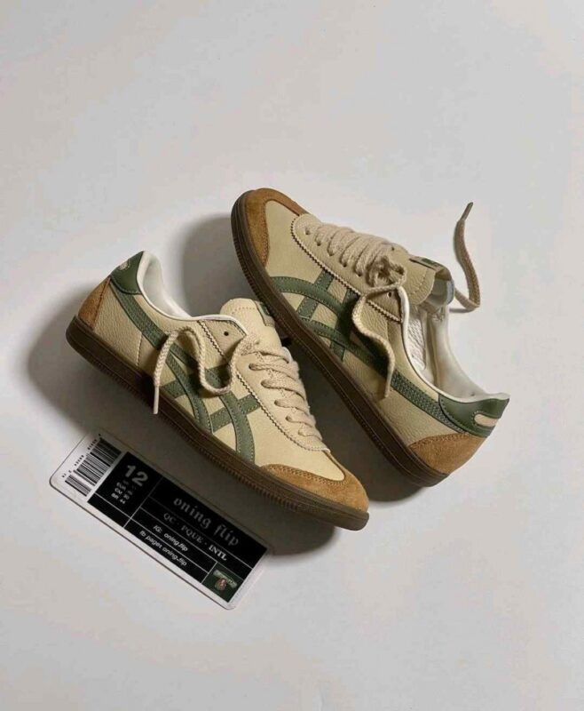 Onitsuka Tiger Tokuten Beige Green First Copy
