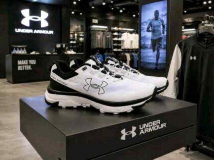 Under Armour Charged Bandit Trail 2 White & Black – Premium First Copy