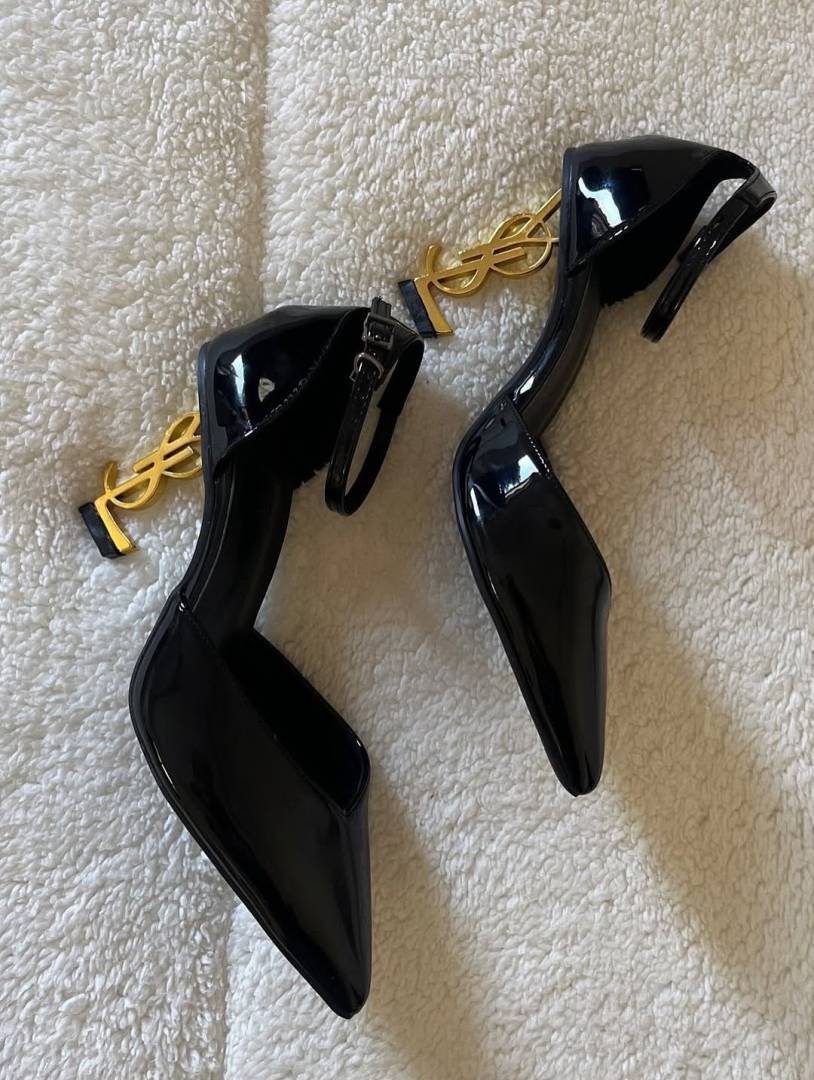 YSL Saint Laurent Opyum Heel Black Gold Slingback Pumps with OG Box – Premium First Copy YSL Saint Laurent Opyum Heel Black Gold Slingback Pumps with OG Box – Premium First Copy