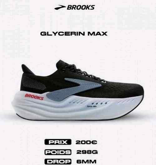 6a993dac74dd6.jpeg Brooks Glycerin Max Black White – First Copy - Image 1